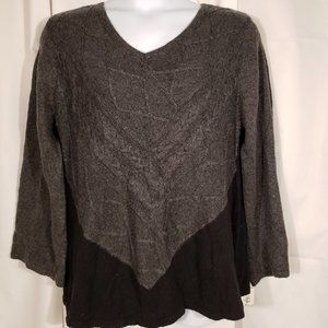 Style & Co Plus Light Knit Sweater  Black & Grey